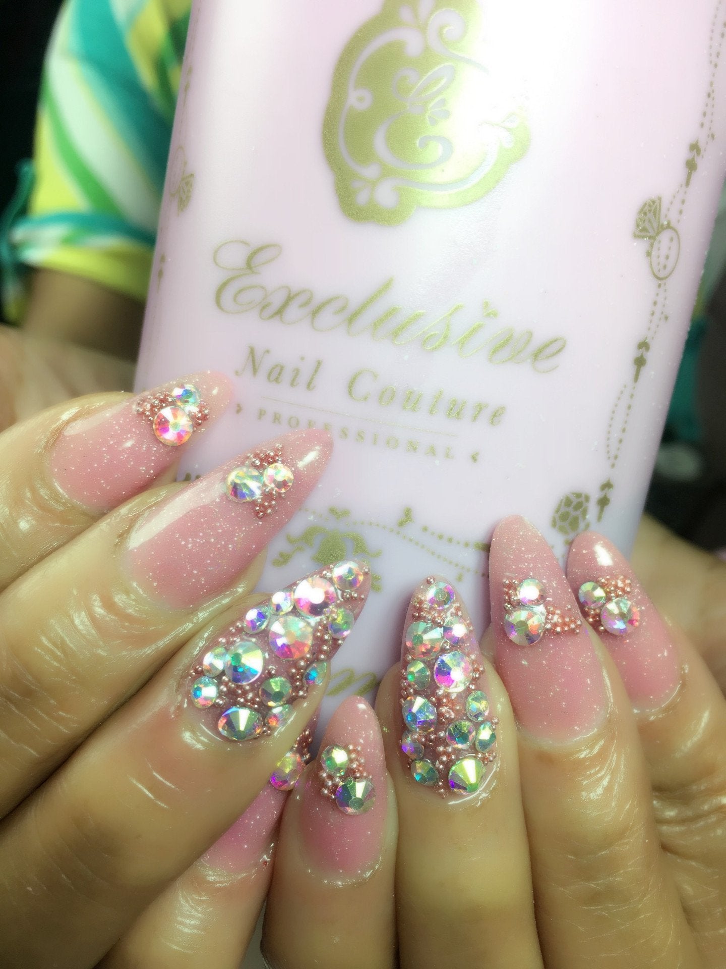 lollipop pink, glow in the dark rose gold cover pink powder