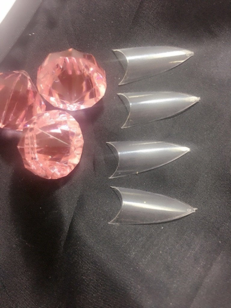Stiletto nail tips~! clear