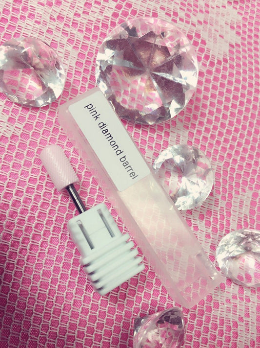 The Pink Diamond smooth top barrel Nail Drill Bit